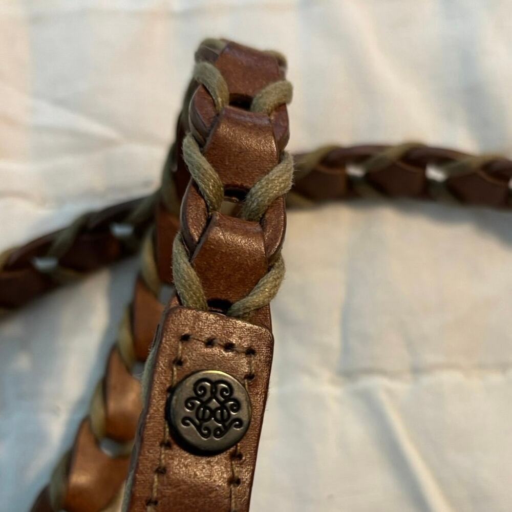 🌻 2/$20 Leather Belt Braided Brown Womens Celtic Variable Sizing - Picture 2 of 5